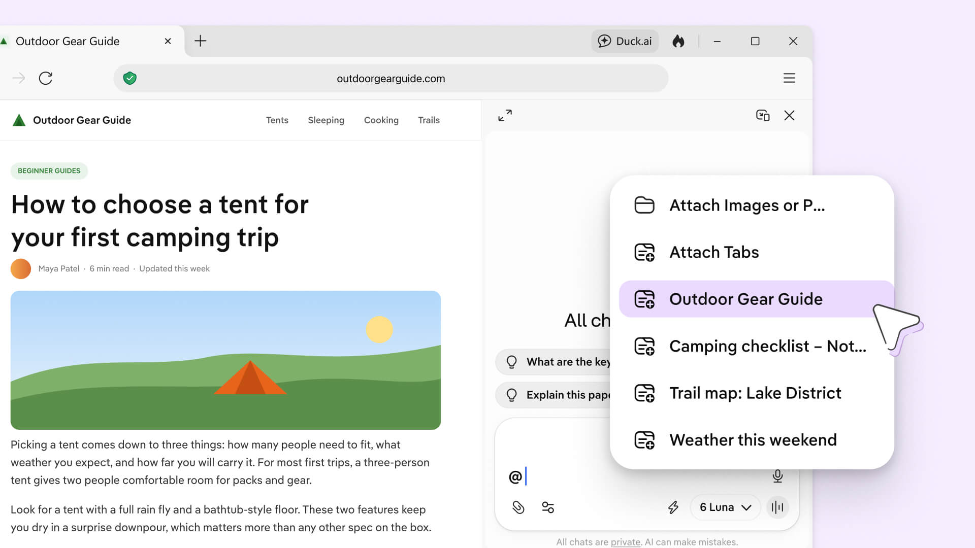 More Ways To Share and Analyze Web Content With Duck.ai